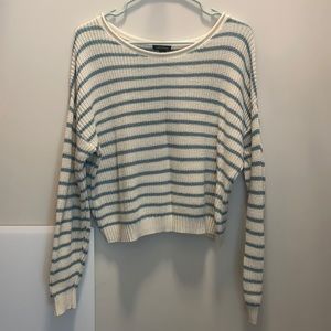 Cute blue and white striped sweater